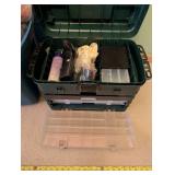Large Assortment of Felting and Craft Supplies with Storage Bins