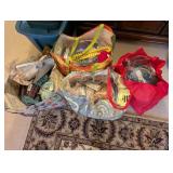 Large Lot of Assorted Yarn, Knitting Looms, and Crochet Supplies in Bags