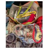 Large Lot of Assorted Yarn, Knitting Looms, and Crochet Supplies in Bags
