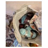 Large Lot of Assorted Yarn, Knitting Looms, and Crochet Supplies in Bags