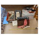 Assorted Fabric, Linens, Lace, and Craft Textiles Lot
