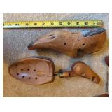 Collection of Vintage Wooden Shoe Stretchers and Cloth Doll