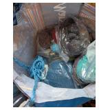 Large Lot of Handmade Crochet Blankets and Yarn Assortment