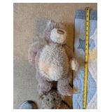 Collection of Baby Blankets and Plush Bears including GUND Wooly Bear