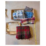 Collection of Baby Blankets and Plush Bears including GUND Wooly Bear