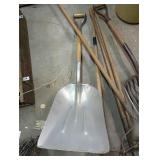 Group of Farm and Garden Tools Including Shovels and Pitchforks