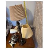 Collection of 3 Table Lamps with Shades and Adjustable Clip-On Lamp