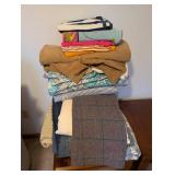 Assorted Lot of Towels, Blankets, and Quilts, Mixed Patterns and Sizes
