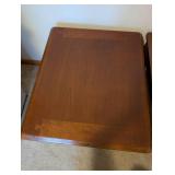 Pair of Wooden Side Tables with Inlaid Tops
