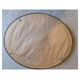 Antique Oval Framed Print of Children Reading with Ornate Floral Detail