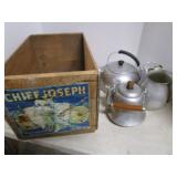 Apple Box, Aluminum Pots