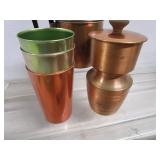 Copper Containers, Aluminum Glasses