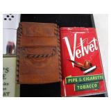 Smoking: Pocket Tin, Leather Holder