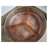 Pink Depression Divided Dishes