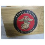 Brass USMC Emblem & Box