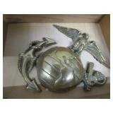 Brass USMC Emblem & Box