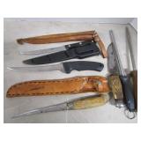 Filet Knives, Steel, Stag Handled Hunting Knife