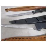 Filet Knives, Steel, Stag Handled Hunting Knife