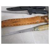 Filet Knives, Steel, Stag Handled Hunting Knife