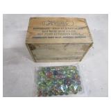 Wooden Chalk Box, Marbles
