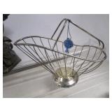 Cast Bird Vase, Basket, Bowl