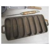 Corn Pan, Muffin Tin, Grater, Utensils