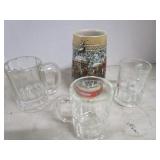 Glass & Budweiser Mugs