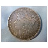 1921 Silver Morgan One Dollar Coin