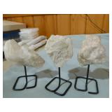 10 Quartz Crystals on Stands