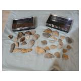2 Cases of Flints and Arrowheads