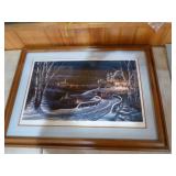 Signed Terry Redlin Frame Print "Family Traditions"