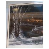 Signed Terry Redlin Frame Print "Family Traditions"