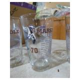 5 Miller Lite Minnesota Vikings Beer Glasses