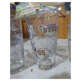 5 Miller Lite Minnesota Vikings Beer Glasses