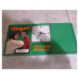 3 Vintage Cigarette Clock Signs