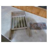 Vintage Washboard with MN License Plate