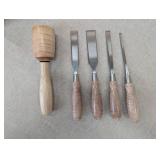 Woodworking Chisel and Mallet Set