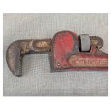 Set of Fuller and Ridgid Pipe Wrenches