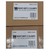 Assorted Heavy-Duty C-Clamps and Toggle Clamps