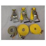 Set of Ratchet Tie Down Straps