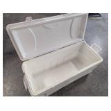 Igloo White Cooler with Ruler and Cup Holders