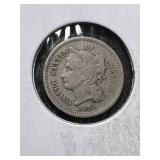 1865 US 3 CENT NICKEL