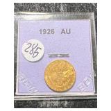 1926 US $2.5 GOLD INDIAN AU