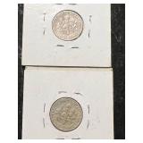 2 US ROOSEVELT DIMES 1946 1958-D