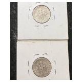 2 US ROOSEVELT DIMES 1950-D 1964-D
