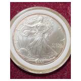 2001 AMERICAN SILVER EAGLE 1 TROY OZ .999 FINE SILVER IN BOX
