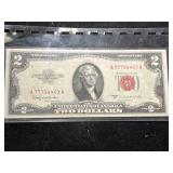 1953C US RED SEAL $2 BILL