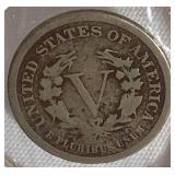 1883 5 Cent No Cents