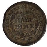 1852-O Seated Liberty Half Dime, Type 2 with Drapery and Stars.