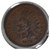 Indian Head Cent, graded as Fine 12 (F12) and Good 4 (G-4).